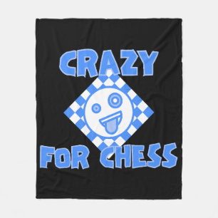 Crazy for chess fleece blanket