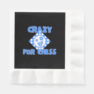 Crazy for chess napkin