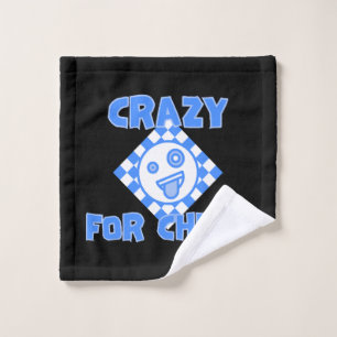 Crazy for chess wash cloth