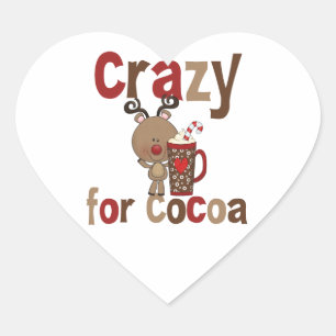 Crazy For Cocoa Heart Sticker