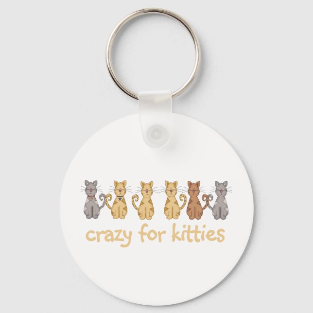 Crazy for Kitties Key Ring (Front)