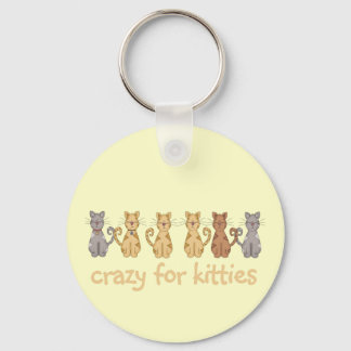 Crazy For Kitties Tshirts and Gifts Key Ring