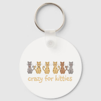 Crazy For Kitties Tshirts and Gifts Key Ring