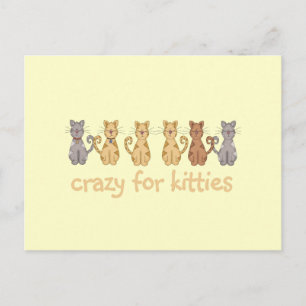 Crazy For Kitties Tshirts and Gifts Postcard