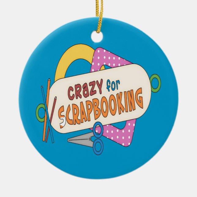 Crazy For Scrapbooking Ceramic Tree Decoration (Front)