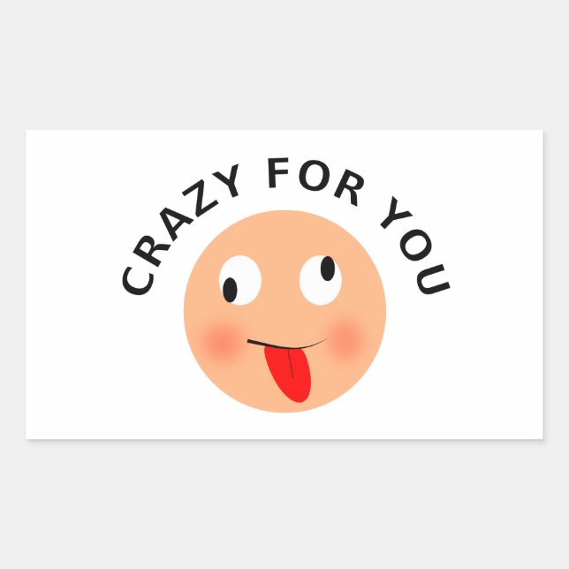 Crazy For You Rectangular Sticker (Front)
