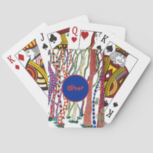 crazy forest fun happy named playing cards