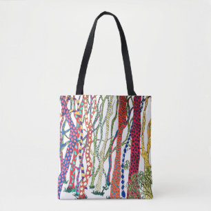 Crazy Forest Watercolour Fun Tote Bag