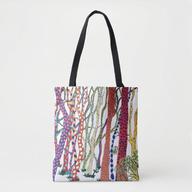 Crazy Forest Watercolour Fun Tote Bag (Front)