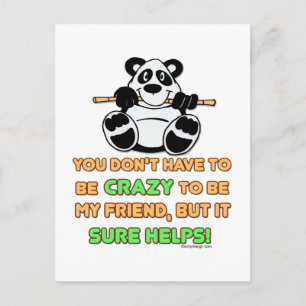 Crazy Friends Postcard