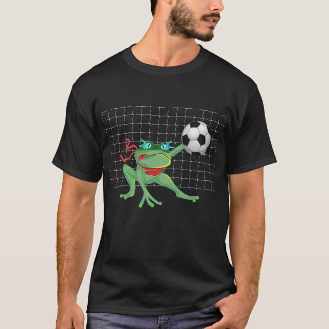 Crazy Frog  Football Player - Funny Cartoon,  T-Shirt (Front)