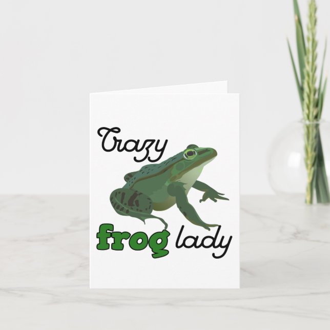 Crazy Frog Lady Frog lover gifts Card (Front)