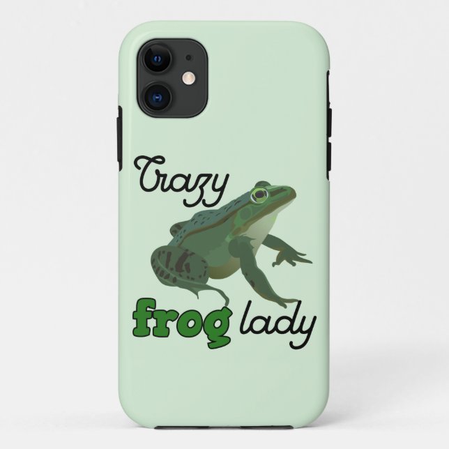 Crazy Frog Lady Frog lover gifts Case-Mate iPhone Case (Back)