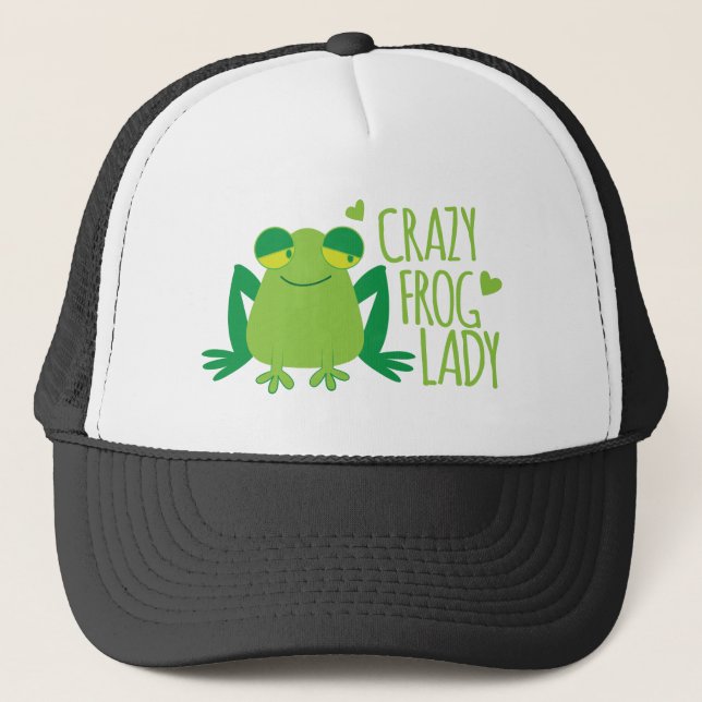 Crazy Frog Lady Trucker Hat (Front)
