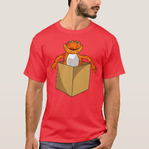 Crazy frog looks out of a box T-Shirt