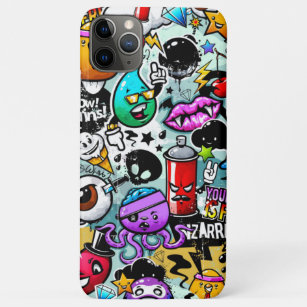 Crazy Fruits and Vegetables Graffiti Case-Mate iPhone Case
