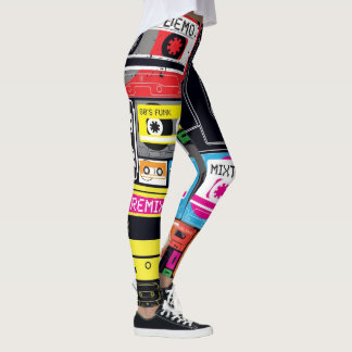 Crazy funky oldskool deck tape leggings