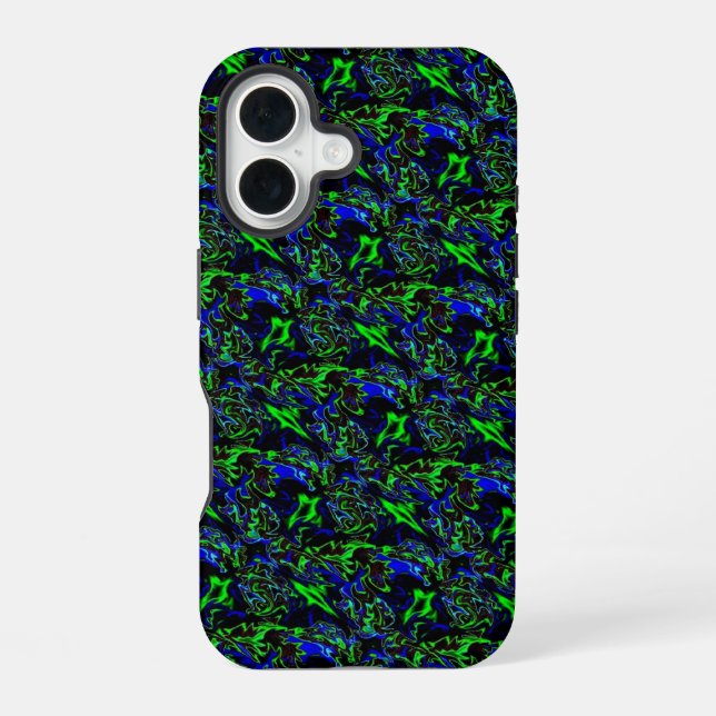 Crazy Funky Rainbow Style iPhone 16 Case (Back)