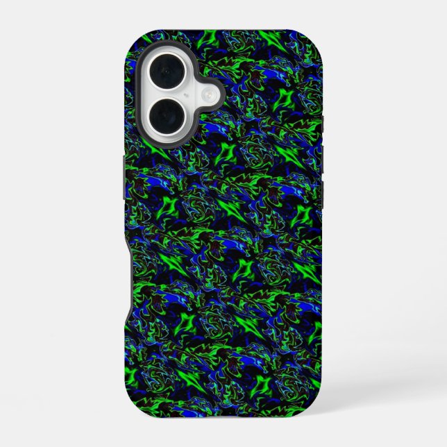 Crazy Funky Rainbow Style iPhone 16 Case (Back)