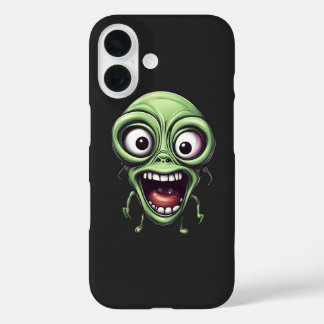 Crazy funny alien iPhone 16 case