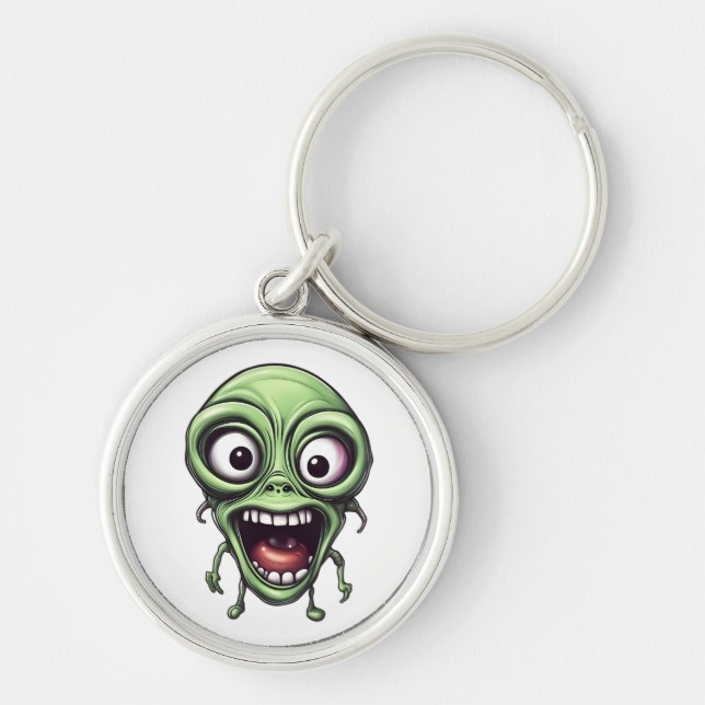 Crazy funny alien key ring (Front)