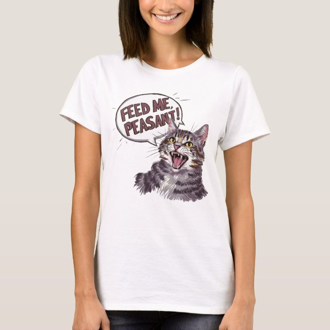 Crazy Funny Cat T-Shirt (Front)