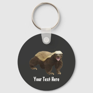 Crazy Funny Honey Badger Key Ring
