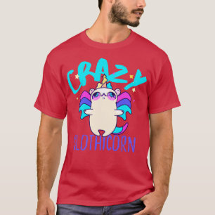 Crazy Funny Psychedelic Sloth Unicorn Hybrid Mix T-Shirt