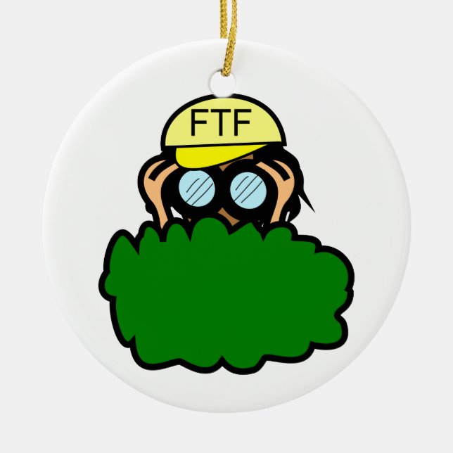 Crazy Geocacher Geocaching Customisable Ornament (Front)