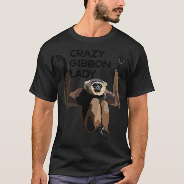 Crazy Gibbon Lady T-Shirt (Front)