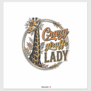 Crazy Giraffe Lady Vintage Engraving Shirt Design_