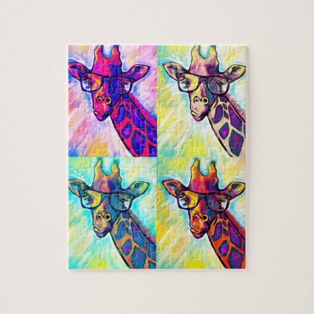 Crazy Giraffe Man Colours Jigsaw Puzzle (Vertical)