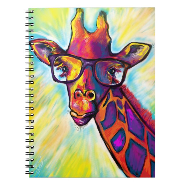 Crazy Giraffe Man Notebook (Front)