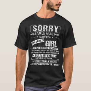 Crazy Girl She Was Born In October T-Shirt
