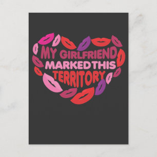 Crazy Girlfriend Territory Boyfriend Relationship Postcard