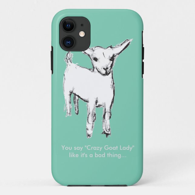 Crazy Goat Lady Cute Goat Kid Phone Case (Back)