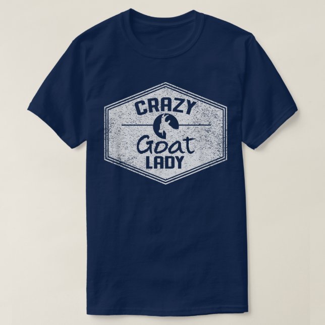 Crazy Goat Lady Funny Farmer  T-Shirt (Design Front)