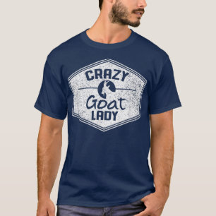 Crazy Goat Lady Funny Farmer T-Shirt