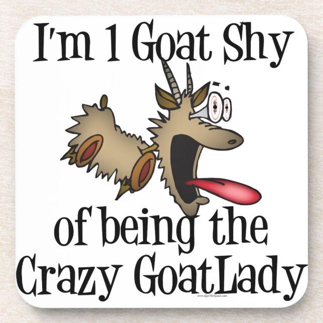 Crazy Goat Lady GetYerGoat Coaster (Front)