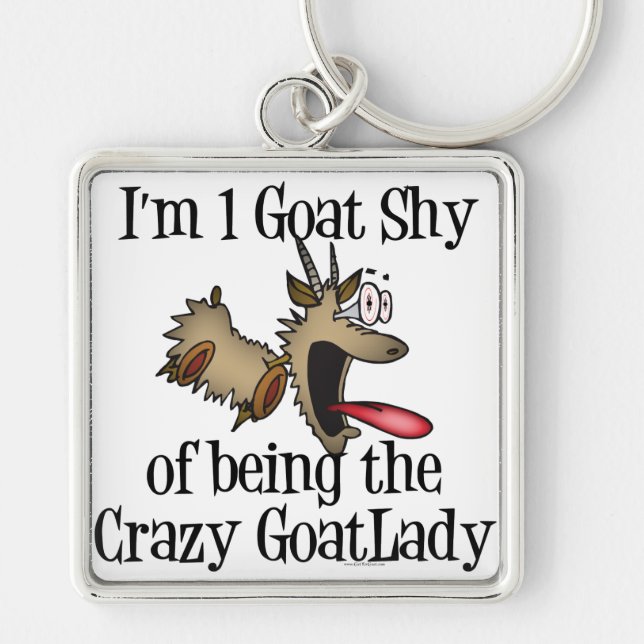 Crazy Goat Lady GetYerGoat Key Ring (Front)