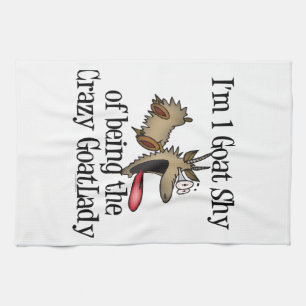 Crazy Goat Lady GetYerGoat Tea Towel