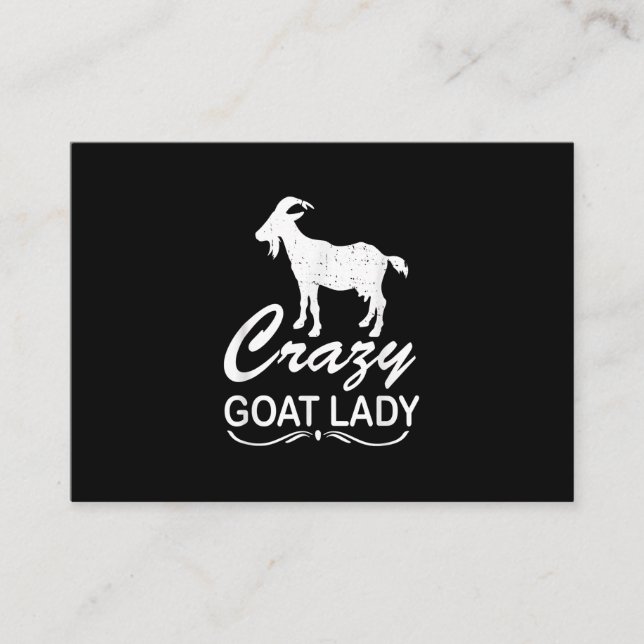 Crazy Goat Lady Shirt Goat Tshirt Goat Farmer Business Card (Front)