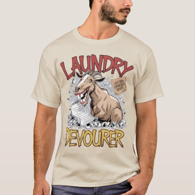 Crazy Goat – Laundry Devourer T-Shirt (Front)