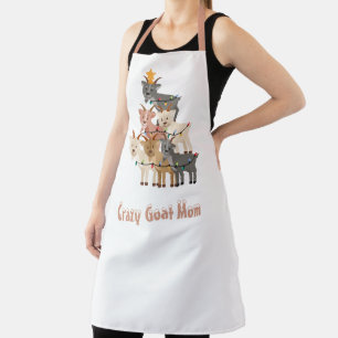 Crazy Goat Mum  Christmas Goats Apron