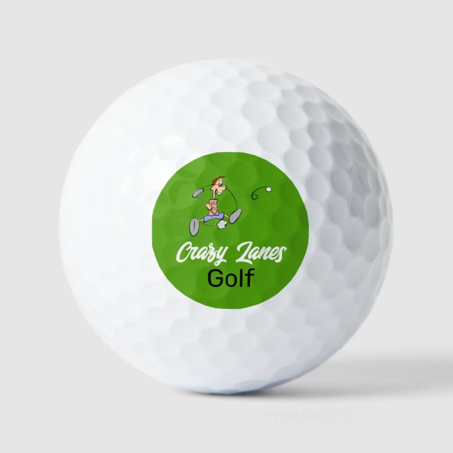 Crazy Golfer, Mini Golf Course Golf Balls (Front)