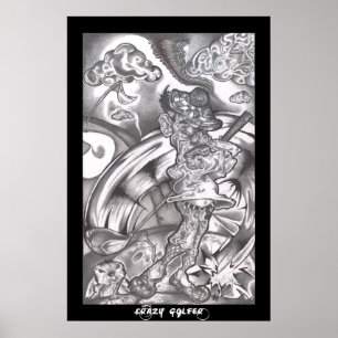 Crazy Golfer Poster