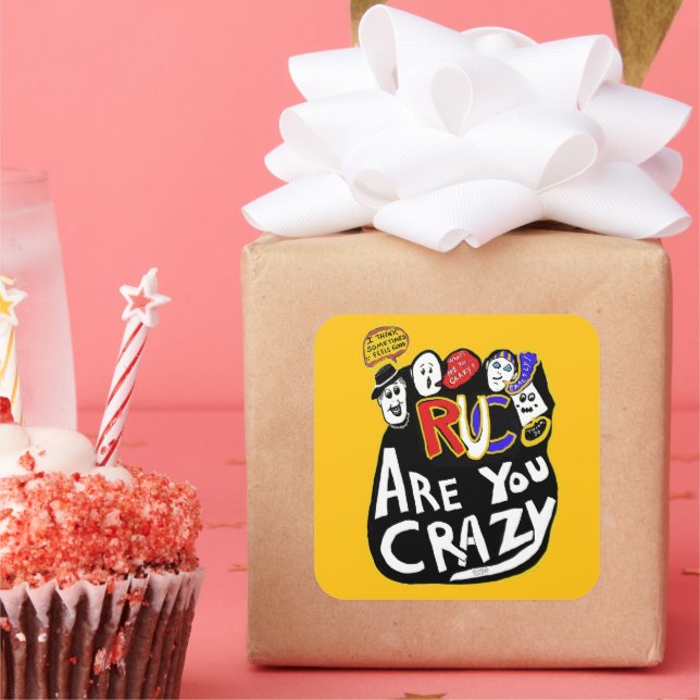 Crazy Good Vibes, Vibrant  Square Sticker (Party)
