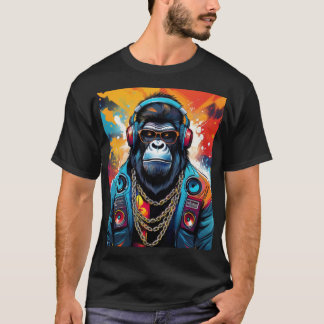 Crazy gorilla T-shirt design 
