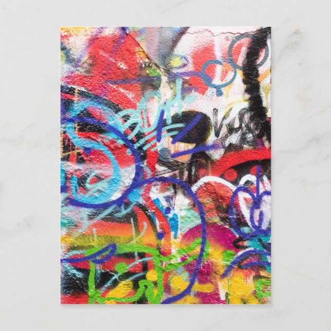 Crazy Graffiti Postcard (Front)