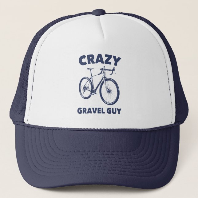 Crazy Gravel Guy Cycling Trucker Hat (Front)